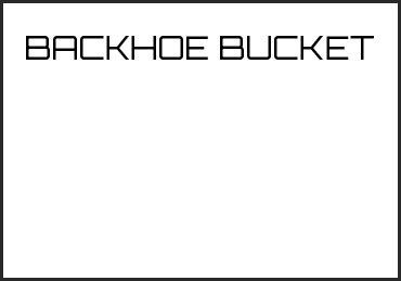 Picture for category BACKHOE BUCKET